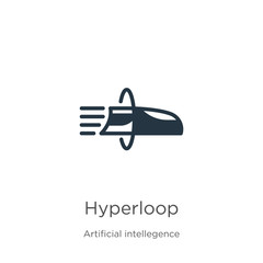 Hyperloop icon vector. Trendy flat hyperloop icon from artificial intellegence and future technology collection isolated on white background. Vector illustration can be used for web and mobile graphic