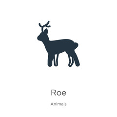 Roe icon vector. Trendy flat roe icon from animals collection isolated on white background. Vector illustration can be used for web and mobile graphic design, logo, eps10