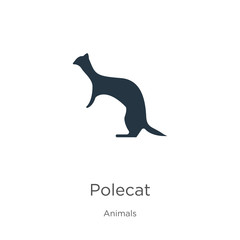 Polecat icon vector. Trendy flat polecat icon from animals collection isolated on white background. Vector illustration can be used for web and mobile graphic design, logo, eps10