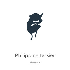 Philippine tarsier icon vector. Trendy flat philippine tarsier icon from animals collection isolated on white background. Vector illustration can be used for web and mobile graphic design, logo, eps10