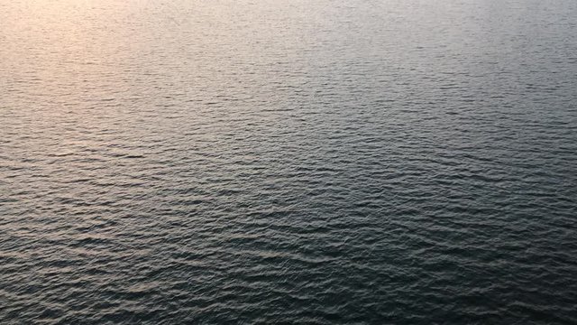 Han river flow filmed at golden hour