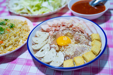 Mookata set of pork for Barbeque