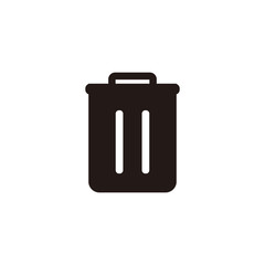 Simple trash flat icon design vector