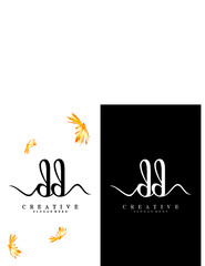 creative handwriting logo initial dd / d vector