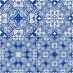 Ethnic ceramic tile in portuguese azulejo.