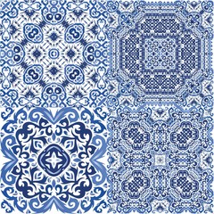 Decorative color ceramic azulejo tiles.