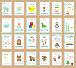 Printable Baby Milestone Cards Design