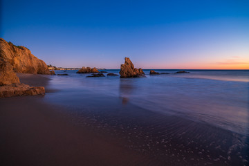 Fototapeta na wymiar Blue hour along the california coast