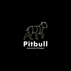 Vector Logo Illustration Dog Gradient Line Art Style.