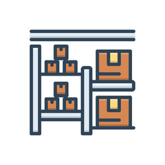 Color illustration icon for stock