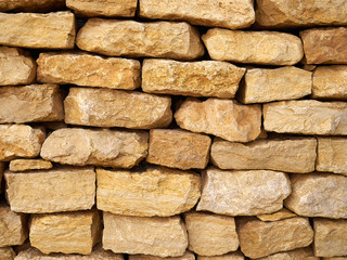 Texture of a stone wall Negev Israel