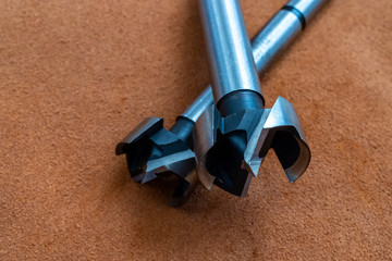 close up photo of fostner drill bits used for wood working