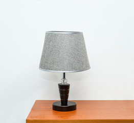 Table lamp on white background_Table