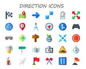 direction icon set