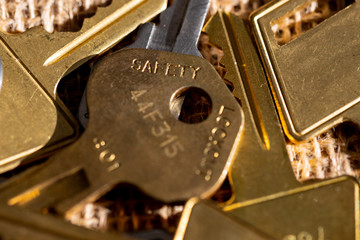 macro photo of various keys for locks