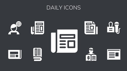 Modern Simple Set of daily Vector filled Icons