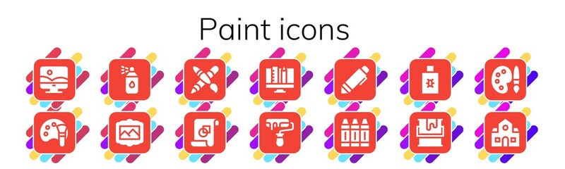 paint icon set