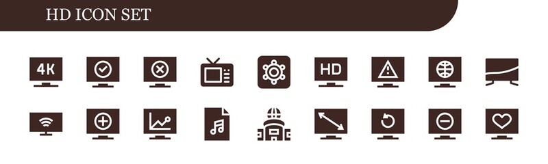 Modern Simple Set of hd Vector filled Icons