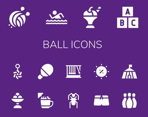 Modern Simple Set of ball Vector filled Icons