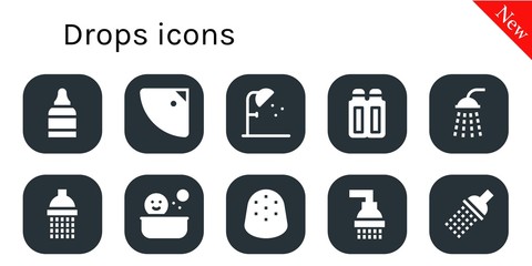drops icon set