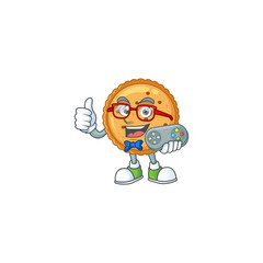 An attractive gamer peanut butter cookies cartoon character design