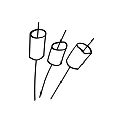 Sausages doodle icon. Drawing by hand. Vector illustration.