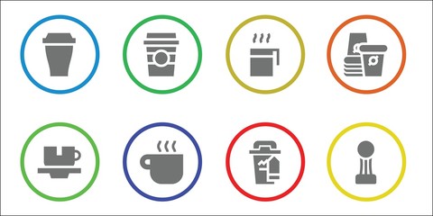 Modern Simple Set of decaf Vector filled Icons