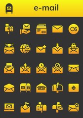 e-mail icon set