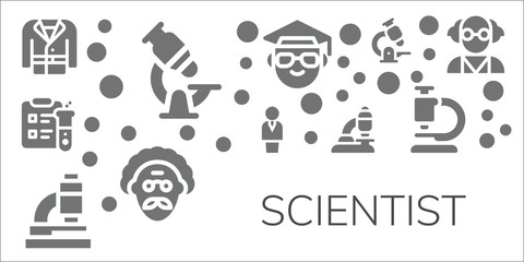 scientist icon set