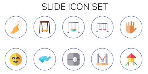 Modern Simple Set of slide Vector flat Icons