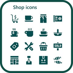 shop icon set
