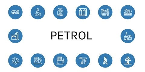 petrol icon set