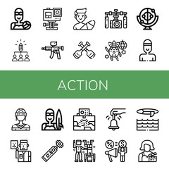 Set of action icons