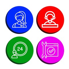 assistance icon set