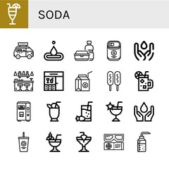 soda icon set