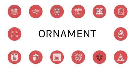 ornament icon set