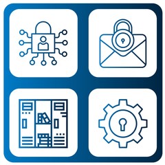 Set of locker icons