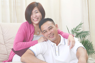 Asian Middle age couple