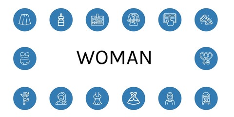 Set of woman icons