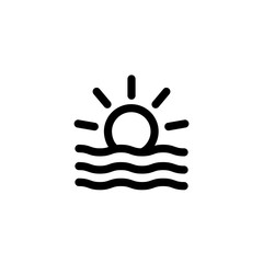 Vector illustration, sunset icon design