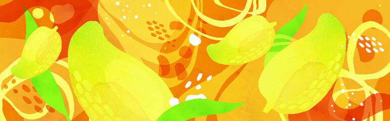Mango tropical abstract