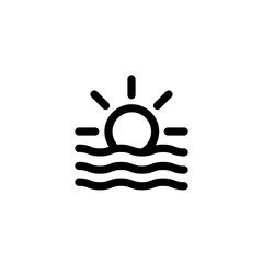 Vector illustration, sunset icon design