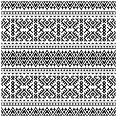 ikat native ethnic pattern design in black and white color