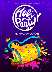 Happy Holi colorful posters Illustration of colorful background for Festival of Colors Happy holi vector elements for card design ,celebration design