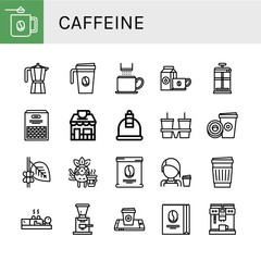caffeine icon set