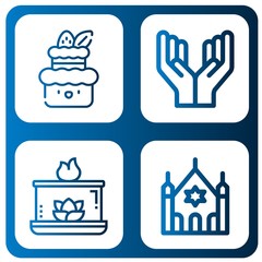 Set of candle icons