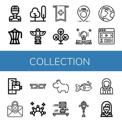 Set of collection icons