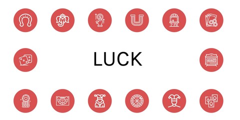 luck icon set