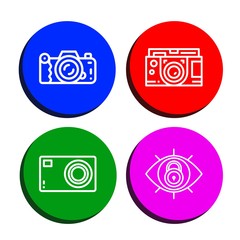 optical simple icons set