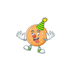 Cute and funny Clown sugar cookies cartoon character mascot style